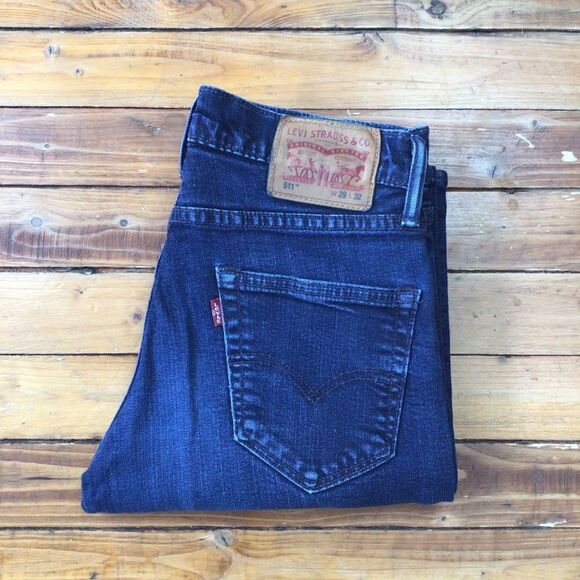 LEVIS 511 slim straight jeans 29 blue denim classic comfortable - Picture 4 of 12